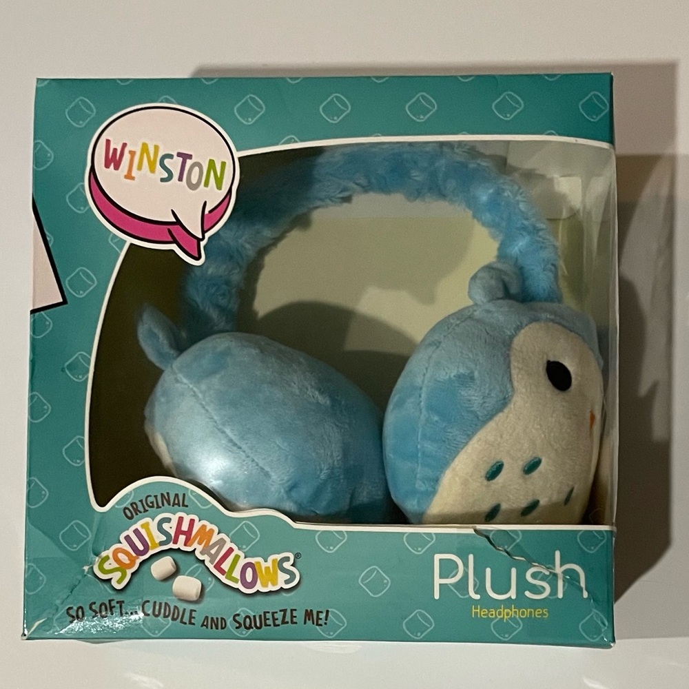 Original Squishmallows Plush Adjustable Wired Headphones *WINSTON* - NEW